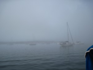 Block Island fogged in