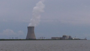 This nuclear power plant taunted us for hours as we slowly made it down the Delaware River against the current.
